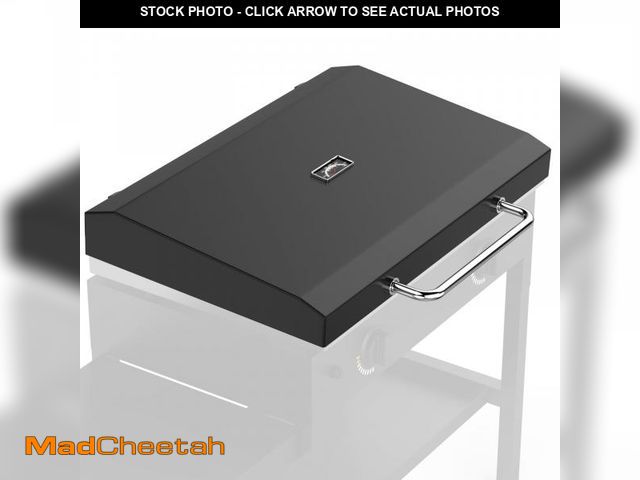 Lot 74-12524863 - Upgraded Hinged Lid for Blackstone 28 Inch Griddle Grill, Powder Coated Steel Hard Cover Hood with T...