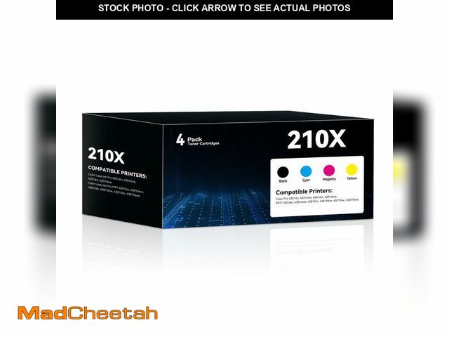 Lot 74-12964968 - Rocanza 210X Toner Cartridges 4 Pack Compatible for hp 210X Toner cartridges for HP Color Laserjet P...