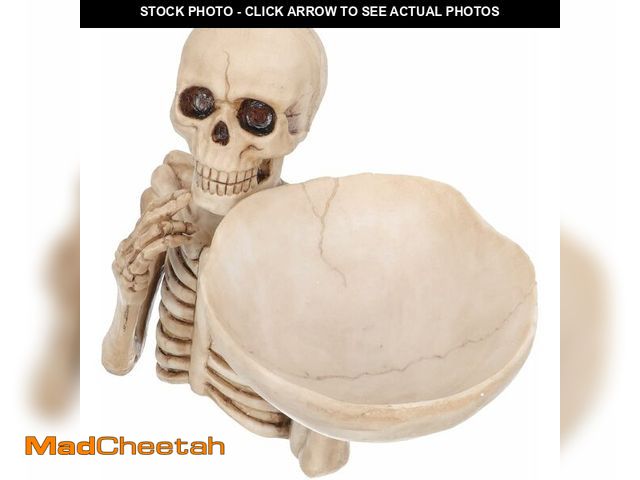Lot 74-13696968 - Operitacx Halloween Statues Ring Holder Dish Skull Jewelry Tray Trinket Plate Fruit Candy Snack Serv...