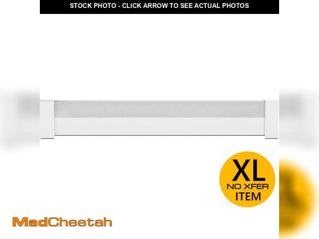 Lot 74-13075723 - Baseboarders Basic Series 6 ft (72in) Galvanized Steel Slip-On Baseboard Heater Cover + Left &amp; R...