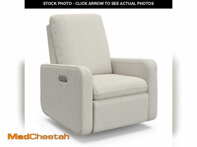 Lot 74-12659554 - Graco Teddi Dune Basketweave Power Recliner Swivel Glider with USB - UNUSED