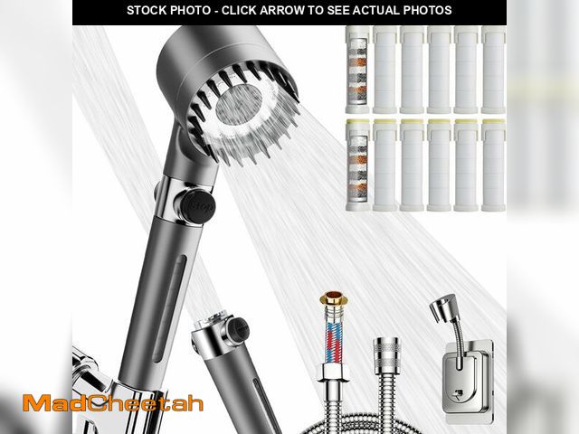 Lot 74-14381724 - Ion High Pressure Filtered Shower Head with Handheld &amp; Hose for Hard Water - UNUSED