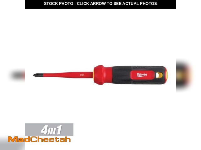 Lot 74-13692174 - Milwaukee 4-in-1 1000V Insulated Slim-Tip Multi-Bit Screwdriver - UNUSED