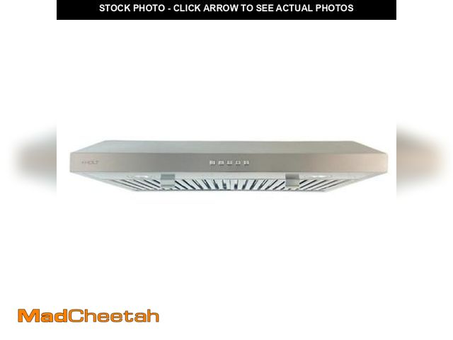 Lot 74-12239391 - HOLT - HUC100 Range Hood 30 Inch Under Cabinet  3 Speed Fan  450 CFM  Push Button Control Panel  2 B...