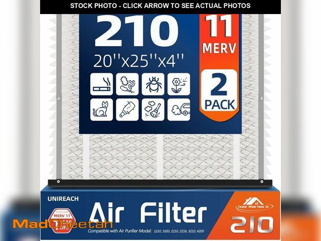 Lot 74-13835405 - 2 Pack 210 Replacement Air Filter, MERV 11,Actual Size: 20.47"x25.6"x3.94", Nominal Size: 20''x25''x...