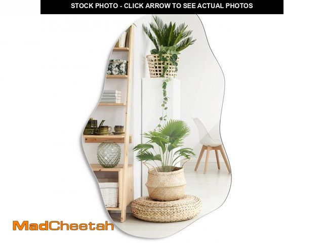 Lot 74-12541472 - Barnyard Designs Asymmetrical Irregular Wall Mirror - Hotel Quality Craftsmanship with Abstract Fram...