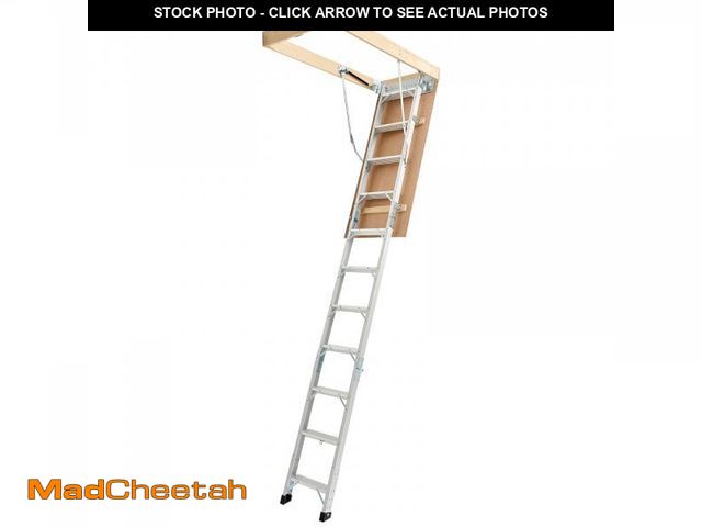 Lot 74-12493854 - VEVOR Attic Ladder, 375LBS / 170KG Capacity, 9.8 to 10.3 ft / 3 to 3.13 m Height Adjustable, Multi-P...