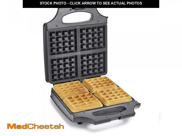 Lot 74-12304044 - BELLA Classic Waffle Iron, 4 Square Belgian Waffle Maker, Non-stick Extra Large Plates for Easy Clea...
