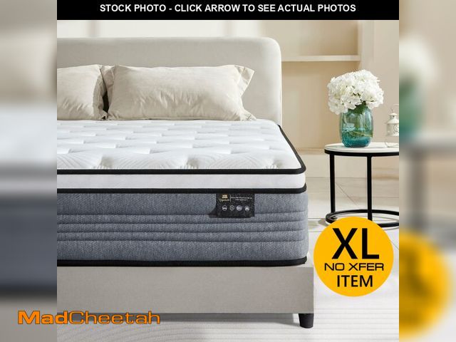 Lot 74-12570511 - Vipcute King Mattress, 12 Inch King Size Mattresses, 12 Inch Hybrid Pocketed Coil Mattress in a Box ...