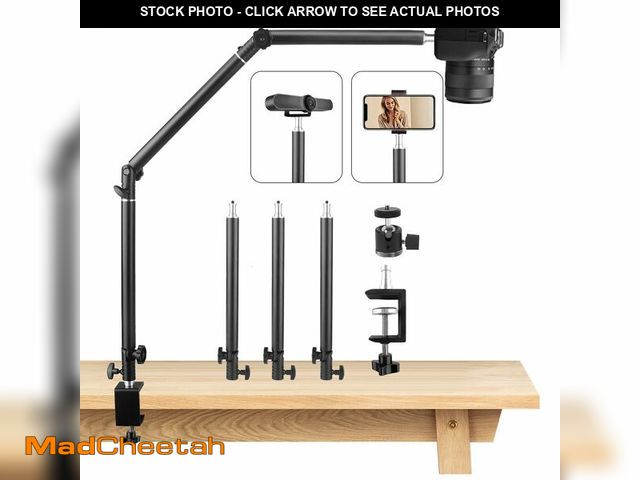 Lot 74-13715523 - Heavy Duty Overhead Camera Desk Mount Stand 14.5"-41" with 1/4" Screw, 3-Section 360ÃÂ°Rotatable De...