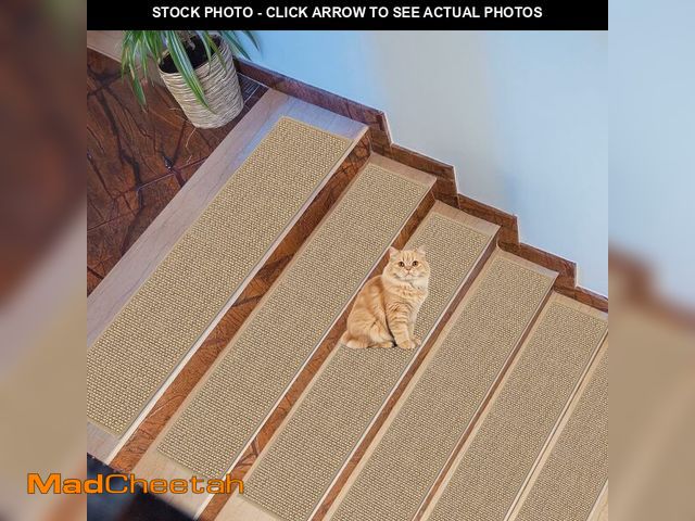 Lot 74-14432138 - Stair Treads for Wooden Steps, Non-Slip Stair Runners Indoor,Carpet for Stairs with PET Anti-Slip Ma...