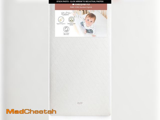 Lot 74-12284441 - Babyletto Pure Core Crib Mattress, Hybrid Quilted Waterproof Cover, 2-Stage, Greenguard Gold Certifi...