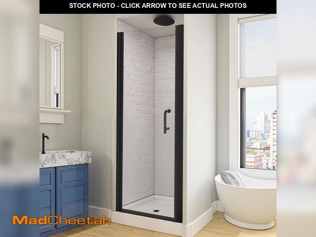Lot 74-12165214 - HIGREENA 22-24" W x 72" H Frameless Shower Door, Pivot Swing Shower Glass Door with 1/4" (6mm) Clear...