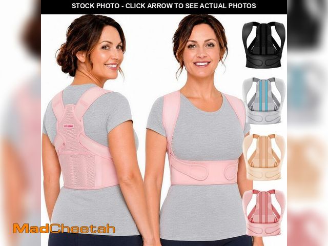 Lot 74-14267087 - Fit Geno Posture Corrector for Women: Adjustable Lightweight Upper Back Brace for Neck Shoulder &amp...