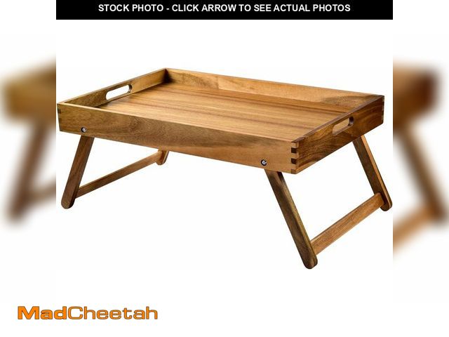 Lot 74-13710618 - Taxenxar Extra Large Folding Bed Tray Table, 22Ã¢â¬Ã¢â¬ x 14Ã¢â¬Ã¢â¬ Acacia Wood Breakfast Tray,...