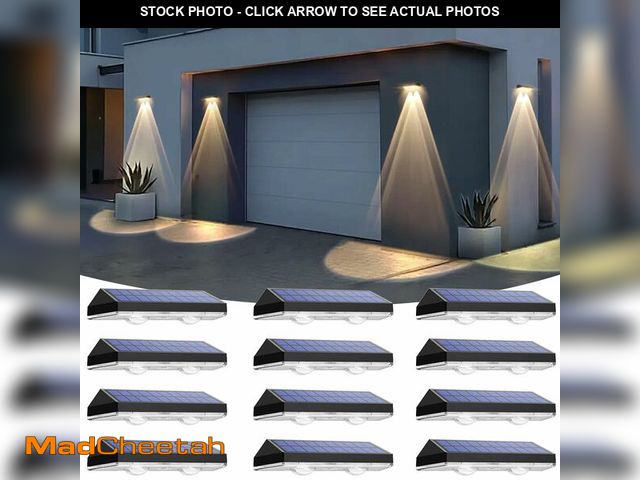 Lot 74-12607667 - Solar Fence Lights Outdoor Waterproof LED - 3000/4000/6000K 3 Mode, IP65 Waterproof Fence Lights Sol...