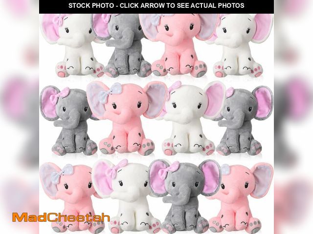 Lot 74-13544164 - HyDren 12 Elephant Stuffed Animals 8 Inch Big Ear Stuffed Elephant Animal Plush Toy Gift for Baby Sh...
