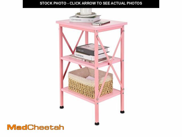 Lot 74-13787944 - VECELO End Table, Bedside Table, 24" Tall Living Room End Tables, X-Design Reinforced Nightstands, S...