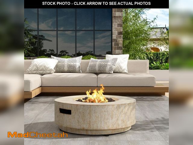 Lot 74-14245658 - CHRISTOPHER KNIGHT HOME Archer 30 in. 40000 BTU Patio Mgo Lightweight Concrete Propane Outdoor Fire ...