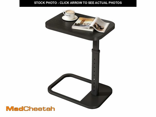 Lot 74-13626705 - Kitstorack Adjustable Height C-Shaped End Table, 9-Level Side Table with Metal Rounded Edge, Couch T...