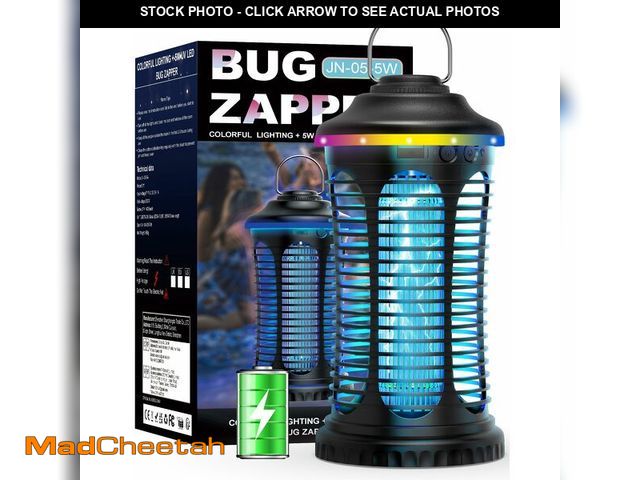 Lot 74-14384519 - Rechargeable Bug Zapper Outdoor Indoor, Mosquito Zapper Cordless with 4000mAh Battery, RGB Light, US...