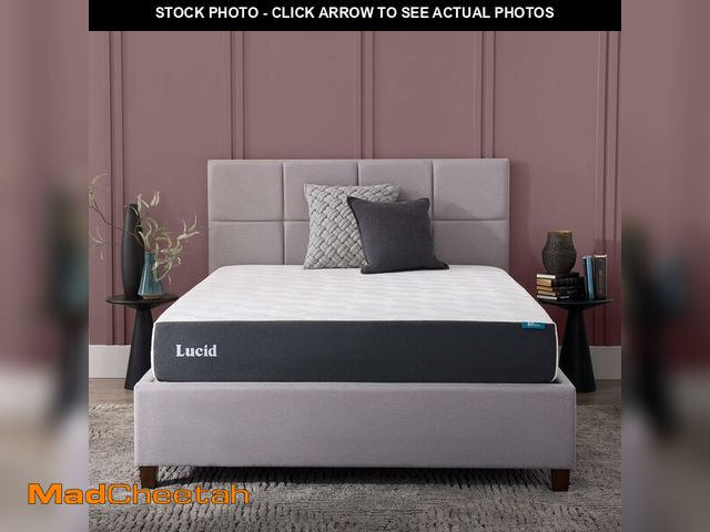 Lot 74-14305031 - Lucid 10" Firm Gel Memory Foam Mattress - Bamboo Charcoal &amp; Cooling Gel - Fiberglass Free - Bed ...