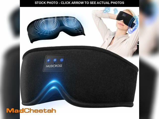 Lot 74-10950571 - Bluetooth Sleep Mask, 3D Sleep Eye Mask Headphones with No Pressure, 5.2 Bluetooth HD Stereo Speaker...