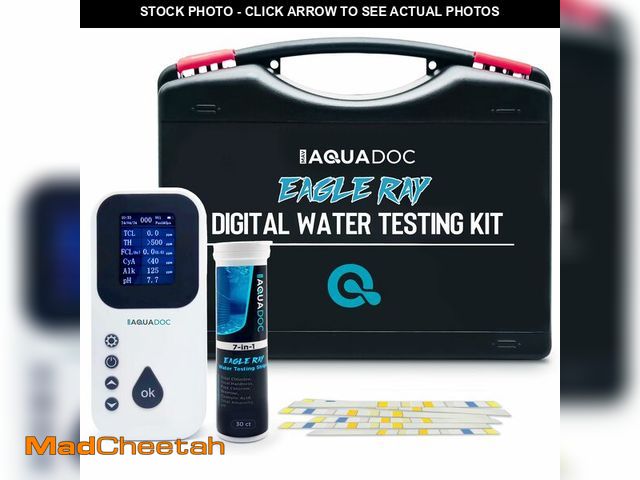 Lot 74-14208138 - Eagle Ray Digital Water Test Kit for Pool &amp; Spa by AquaDoc with Digital Water Tester and 30 Pool...
