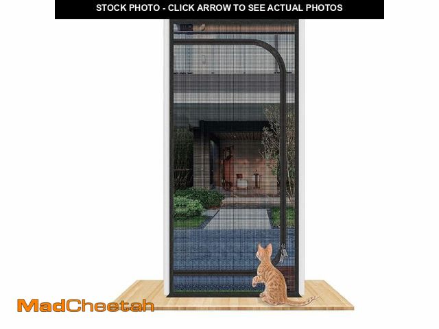 Lot 74-14212829 - QWR Reinforced Cat Screen Door,Fits Door Opening Size 32''x 80'',Thickened Cat Proof Screen Door Mes...
