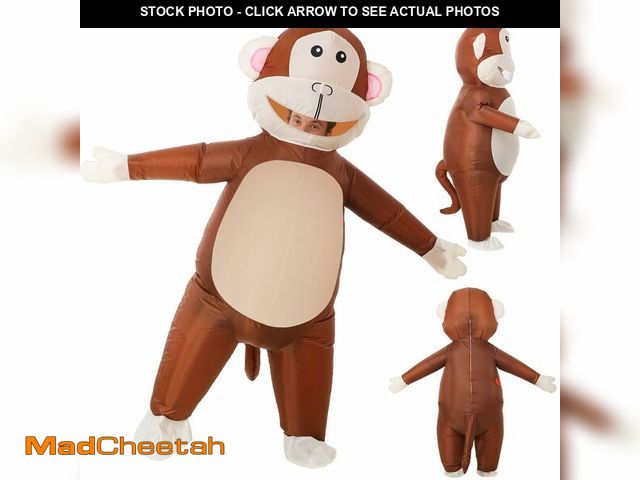 Lot 74-12434963 - Deekin Monkey Costume Inflatable Adult 5-6 ft Monkey Costume Full Body Air Blow Costumes for Hallowe...
