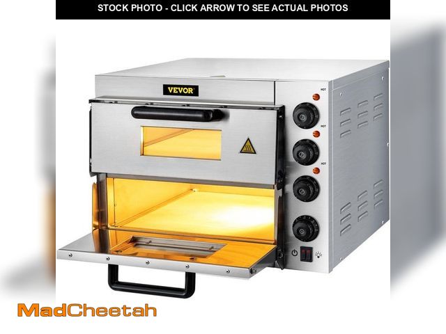 Lot 74-10936242 - VEVOR Electric Pizza Oven 14 in. Double Deck Layer Stainless Steel Outdoor Pizza Oven 1950 Watt Coun...
