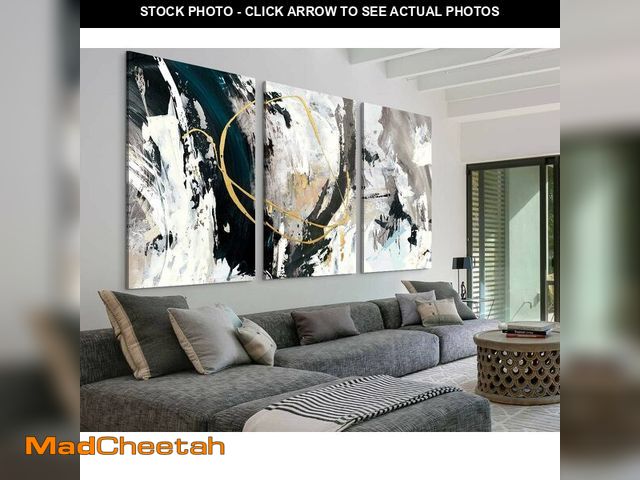 Lot 74-13927083 - GIFTTWART Wall Art - Abstract Canvas Paintings, Black And White Graffiti Pictures for Living Room, B...