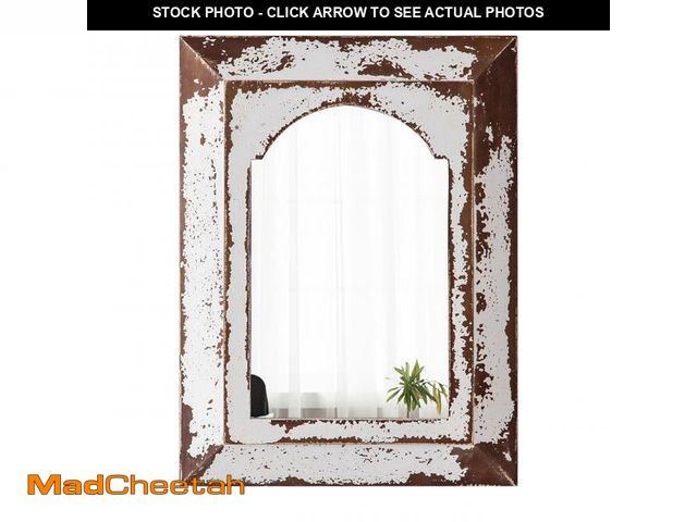 Lot 74-11556642 - Sintosin Farmhouse Small Arched Mirrors for Wall Decor Living Room 16 X 12 Inch, Hanging Distressed ...