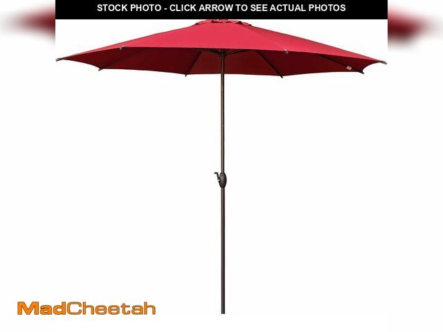Lot 74-14288305 - Abba Patio 9ft Patio Umbrella Outdoor Market Table Umbrella with Push Button Tilt and Crank for Gard...