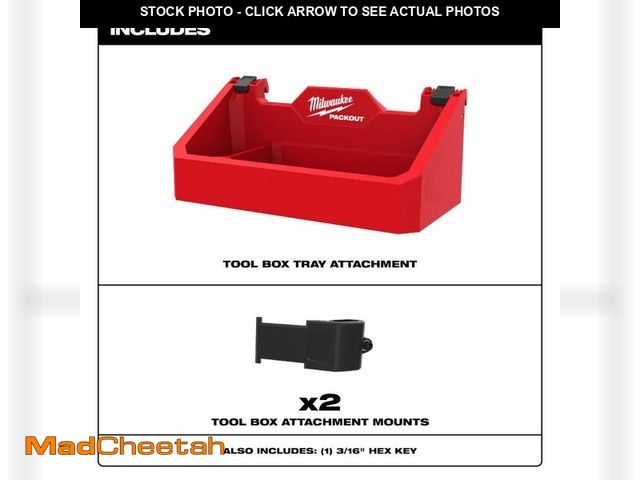 Lot 74-12684542 - Milwaukee PACKOUT Tray Tool Box Rack Attachment - UNUSED