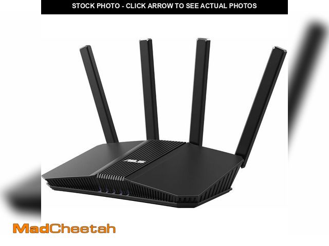 Lot 74-14591012 - (MISSING POWER CORD) ASUS RT-BE58U WiFi 7 Router - Dual-WAN, 3.6 Gbps, Mesh + VPN Compatible (missin...