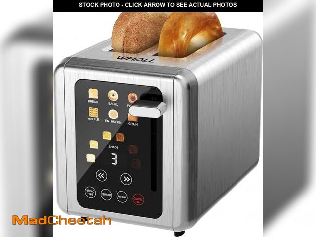 Lot 74-12333573 - *SEE DETAILS* WHALLÃ Touch Screen Toaster 2 Slice,Stainless Steel Digital Timer Toasters,6 Bread Ty...