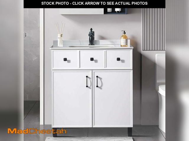 Lot 74-12782934 - PROHIKER 29.1" Bathroom Vanity with Sink, Modern Bathroom Vanity Cabinet, Freestanding Bathroom Sink...
