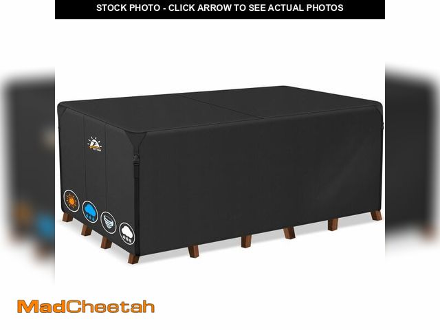 Lot 74-12980294 - Zettum Patio Furniture Cover Rectangle - 110 Inch Outdoor Table Cover Waterproof &amp; Heavy Duty, L...