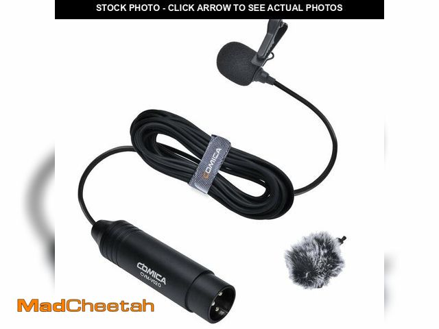 Lot 74-13623431 - COMICA CVM-V02O Phantom Power Omnidirectional XLR Lavalier Lapel Microphone,14.76 fts Lapel Mic for ...