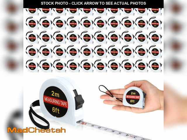 Lot 74-12699607 - Copkim 50 Pcs Small Tape Measure Bulk 6 Ft 2M Mini Measuring Retractable Metric Tape Measure and Inc...