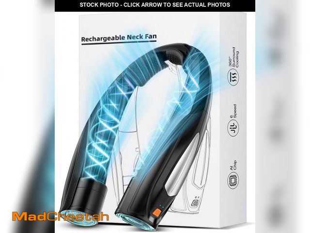 Lot 74-12049721 - Hionly AI Neck Fan, 6 Speeds Adjustable Portable Personal Fan Rechargeable, Faster Cooling Wearable ...