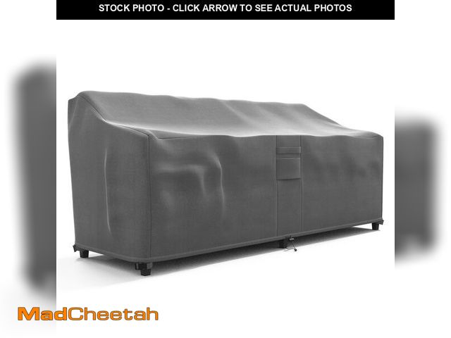Lot 74-14261773 - 76 in. W x 32.5 in. H x 33 in. D Medium Gray Outdoor Sofa Patio Loveseat Furniture Cover - UNUSED