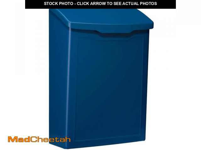 Lot 74-12364948 - Architectural Mailboxes Marina Blue Small Steel Wall Mount Mailbox - UNUSED
