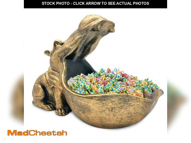 Lot 74-12973121 - Hippo Statue Home Resin Hippopotamus Figurine Sculpture Table Art Decoration Sundries Key Container ...