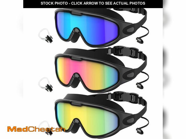 Lot 74-14151982 - QALLY Adult Swimming Goggles-for-Men-Women-Goggles for Men:No Leaking Shatterproof Lenses with UV400...
