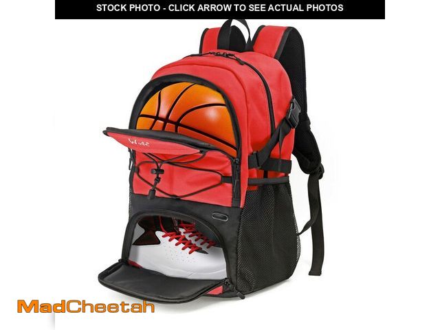 Lot 74-14274243 - WOLT | Basketball Backpack Large Sports Bag with Separate Ball Holder &amp; Shoes Compartment, Best ...