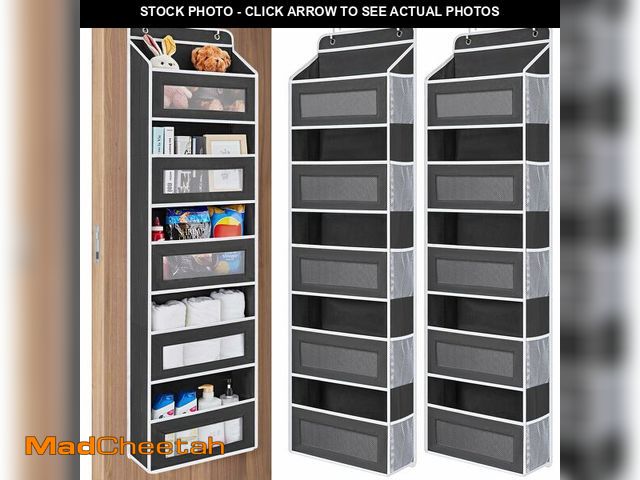 Lot 74-12713275 - JARLINK 2 Pack Over The Door Organizer Storage, 5 Shelf Hanging Door Organizer with 5 Large Capacity...