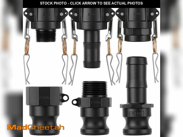 Lot 74-14430399 - Pelopy 6 Pcs Cam Lock Fittings Kit Type ABCDEF 1-1/2" NPT Threaded Cam and Groove Hose Fitting Femal...