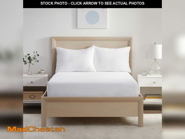 Lot 74-14302003 - Serta Power Chill Waterproof Mattress Cover, Soft and Breathable Cooling Mattress Protector, 15" Ela...